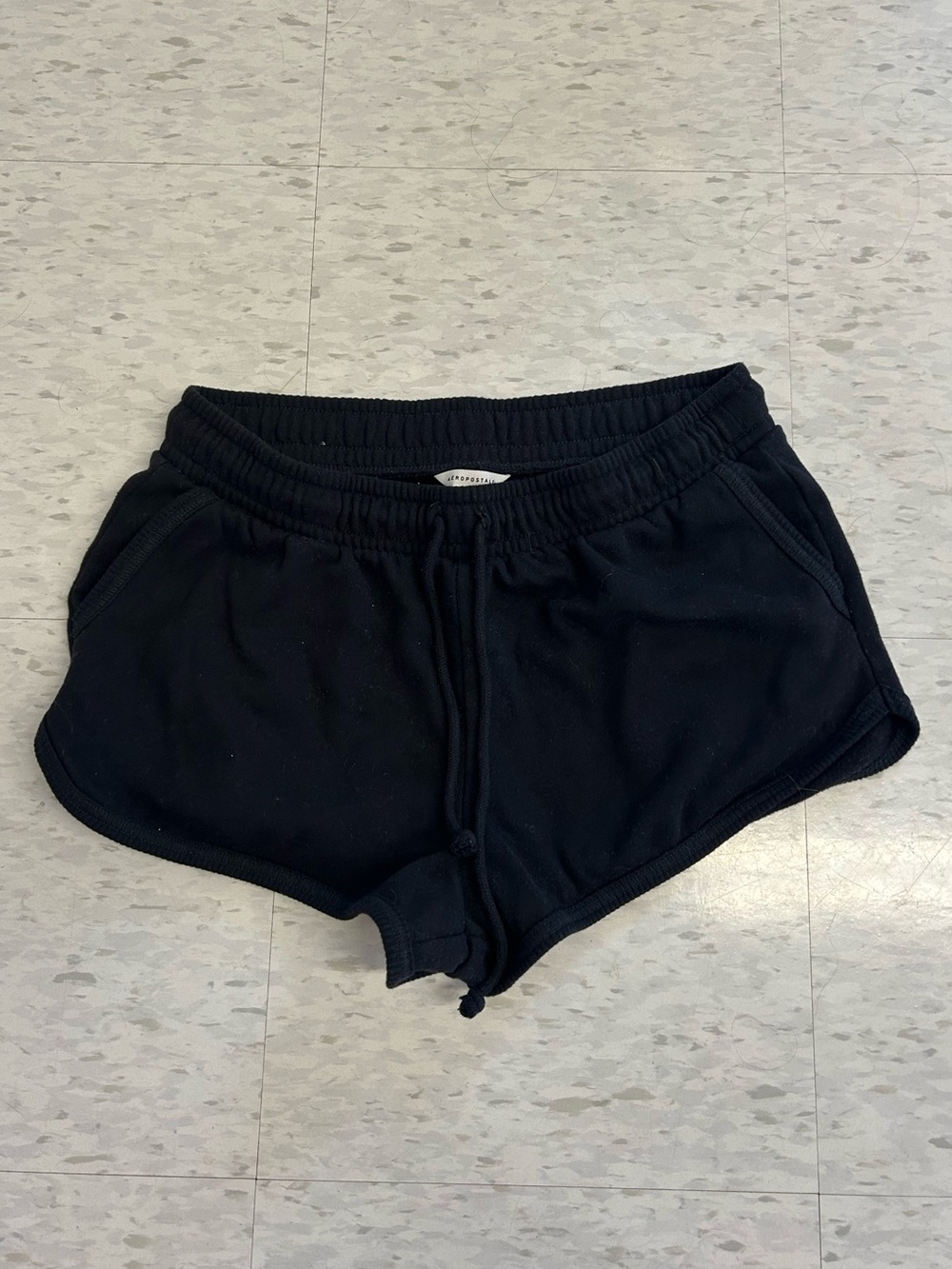 Aeropostale Black Drawstring Shorts